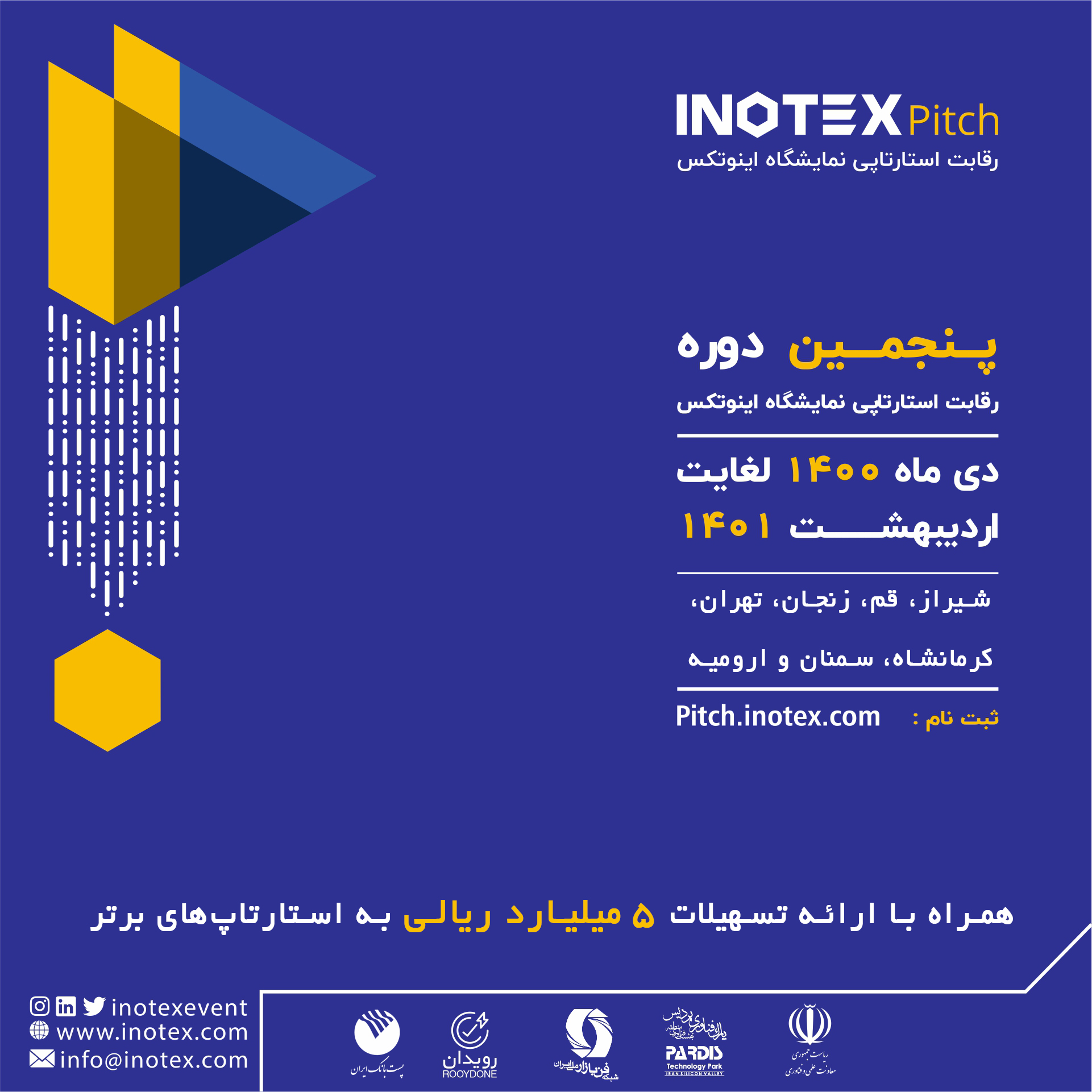 INOTEX Pitch Startups To Enjoy 5b Rial Facilities